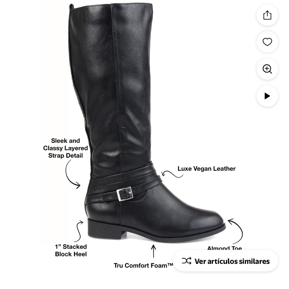 Journee Collection Black Over the Knee Boots